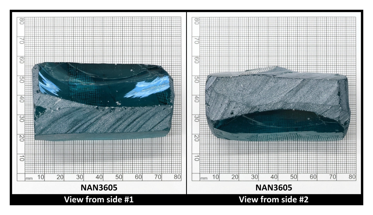 Nanosital Simulated Paraiba Tourmaline Lab Created Faceting Rough for Gem Cutting - #A-108/B - Various Sizes