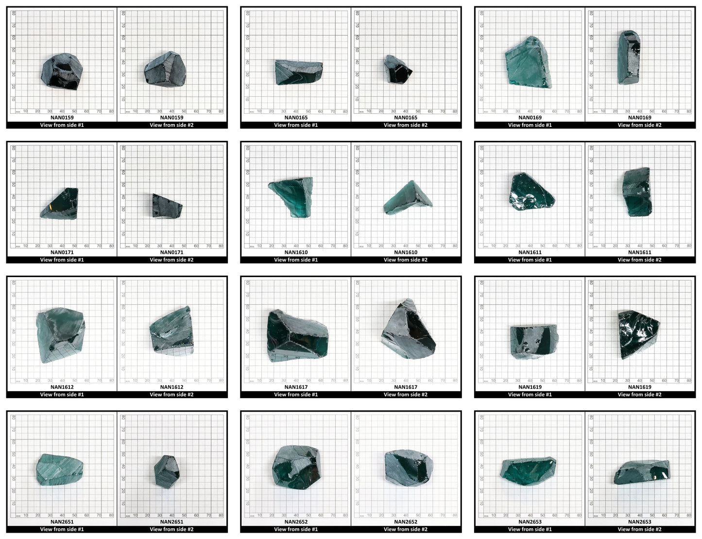 Nanosital Simulated Paraiba Tourmaline Lab Created Faceting Rough for Gem Cutting - #A-75 - Various Sizes