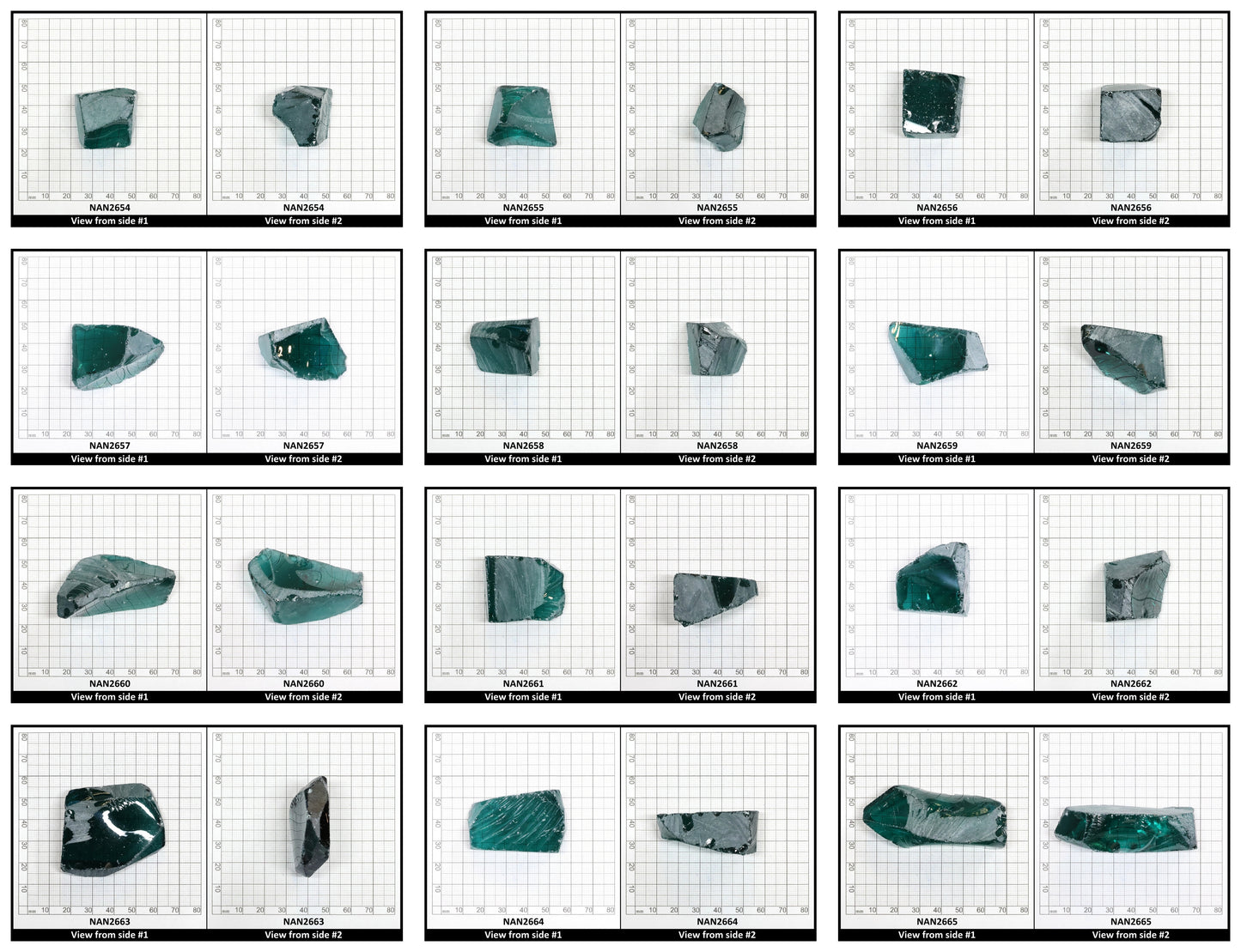 Nanosital Simulated Paraiba Tourmaline Lab Created Faceting Rough for Gem Cutting - #A-75 - Various Sizes