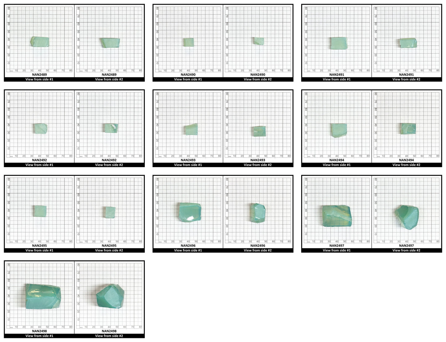 Nanosital Simulated Green Apple Opal Lab Created Faceting Rough for Gem Cutting - #A-9825 - Various Sizes