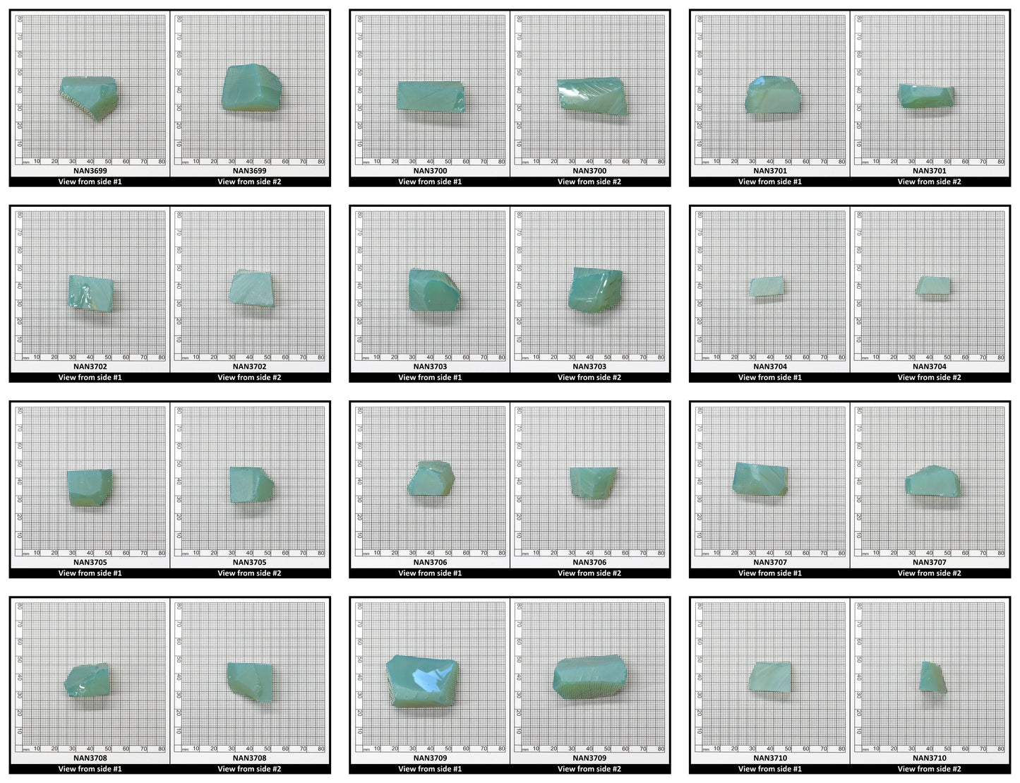 Nanosital Simulated Green Apple Opal Lab Created Faceting Rough for Gem Cutting - #A-9825 - Various Sizes