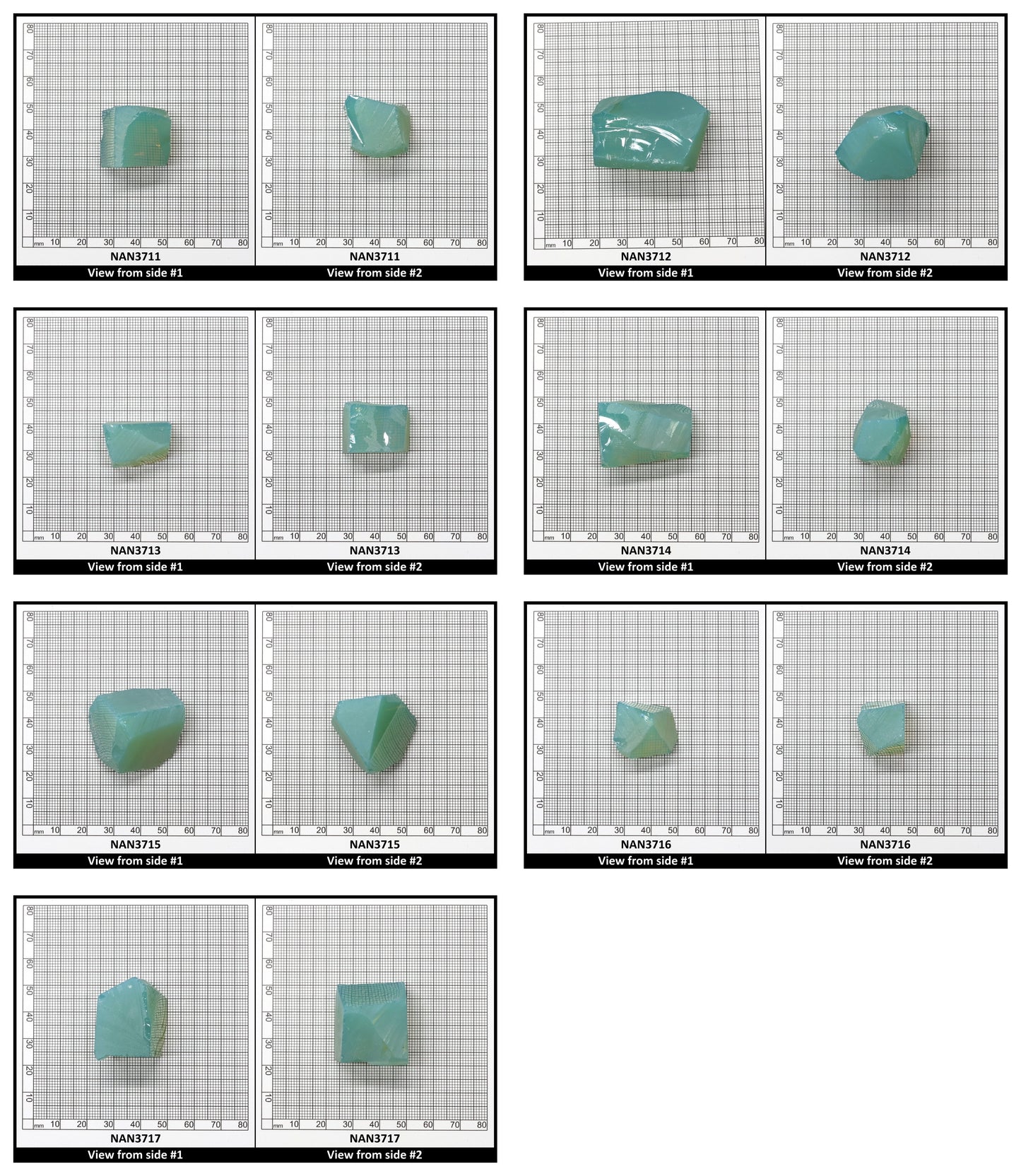 Nanosital Simulated Green Apple Opal Lab Created Faceting Rough for Gem Cutting - #A-9825 - Various Sizes