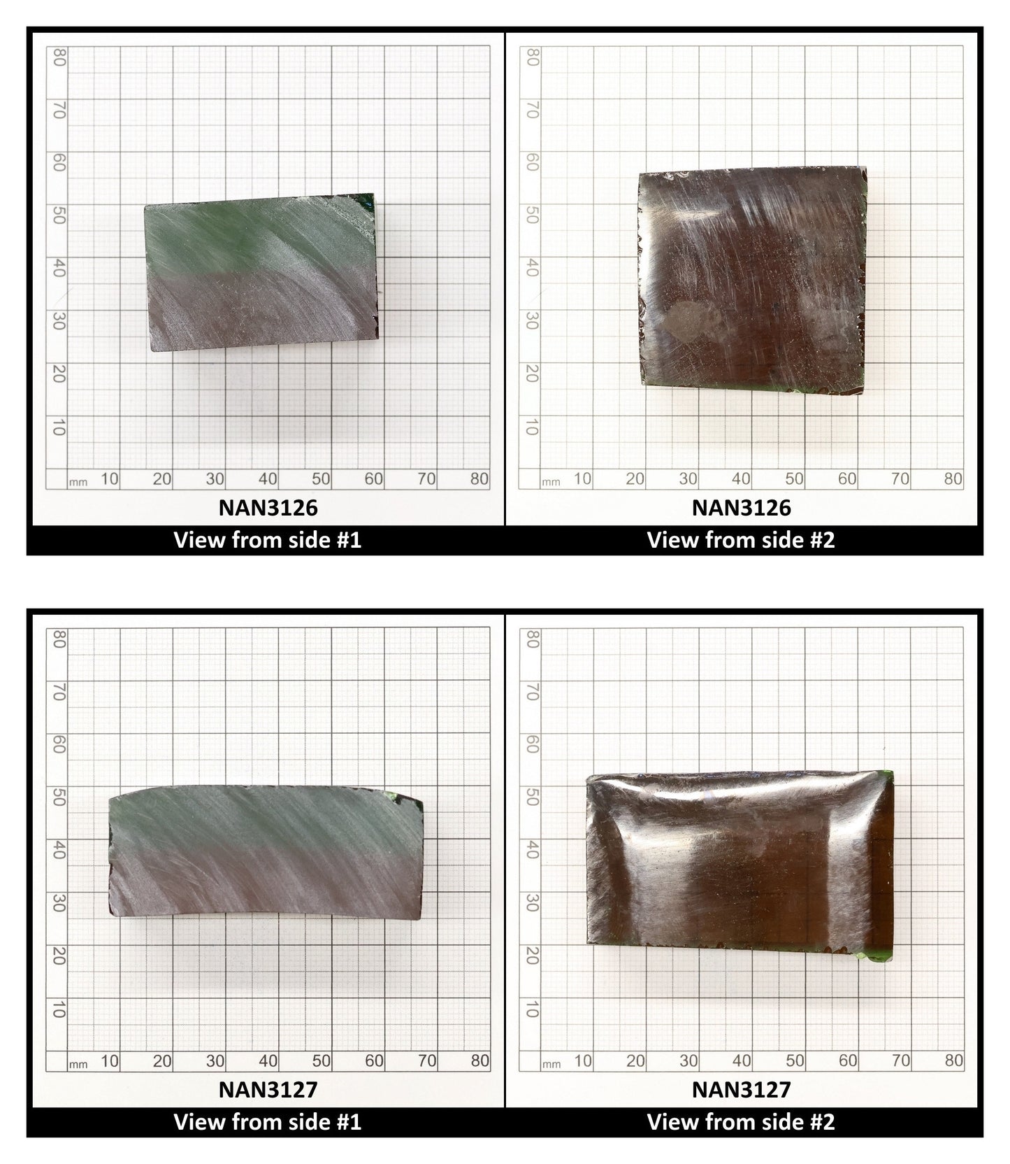 Nanosital Simulated Bi-Color Lab Created Faceting Rough for Gem Cutting - Green-Orange - Various Sizes