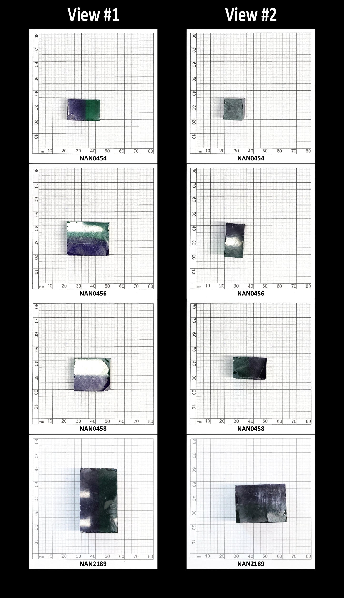 Nanosital Simulated Bi-Color Lab Created Faceting Rough for Gem Cutting - Green-Dark Blue - Various Sizes