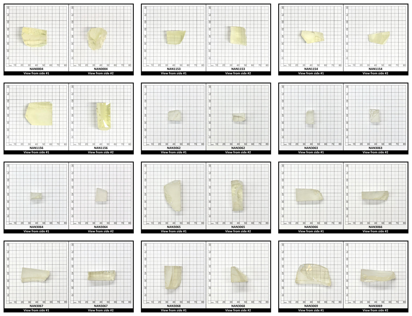 UV Reactive Nanosital #E-377 Lab Created Faceting Rough for Gem Cutting - Various Sizes