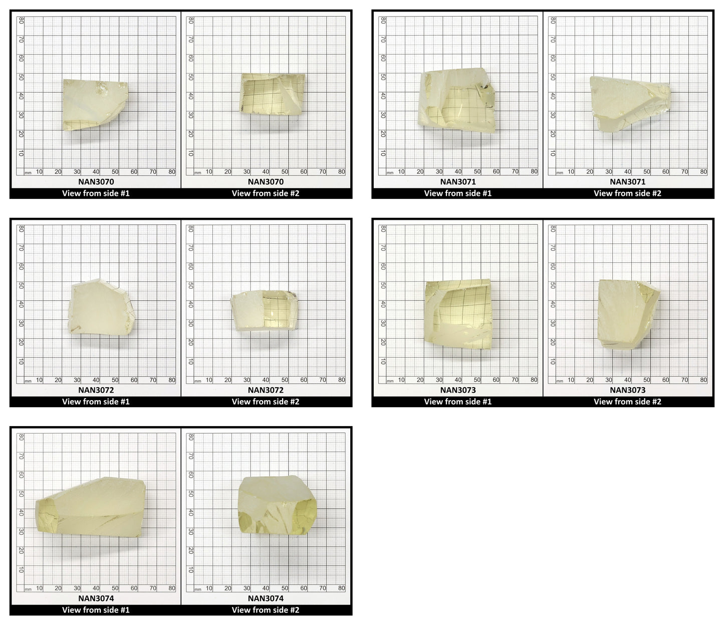 UV Reactive Nanosital #E-377 Lab Created Faceting Rough for Gem Cutting - Various Sizes