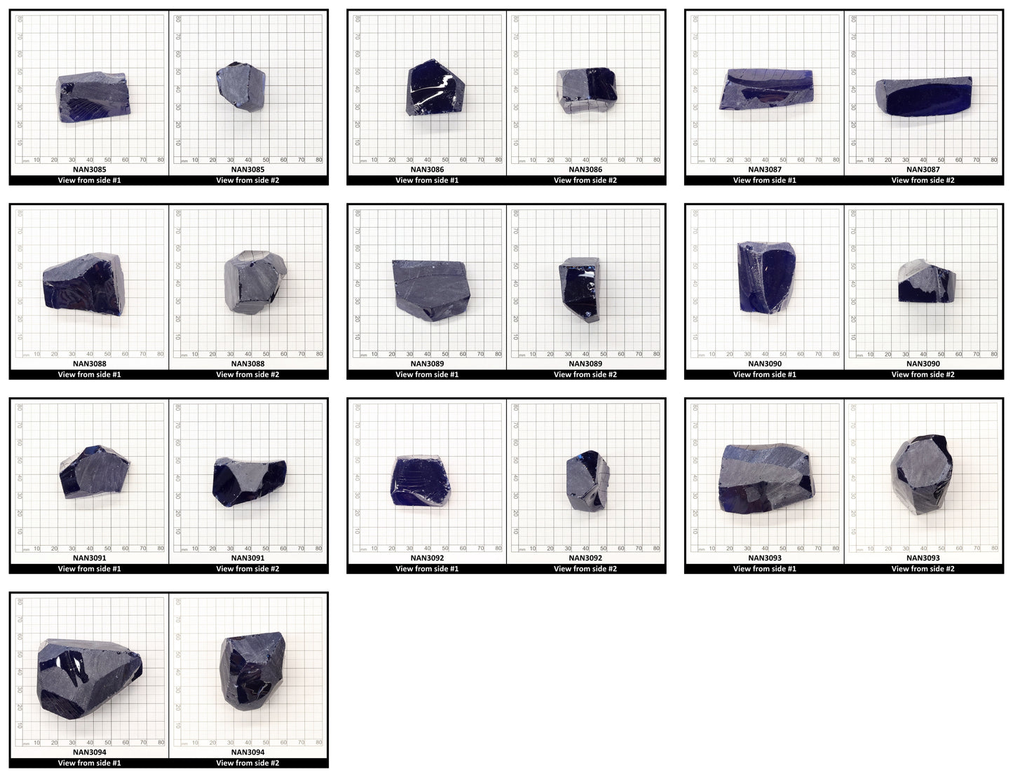 UV Reactive Nanosital #E-459 Lab Created Faceting Rough for Gem Cutting - Various Sizes