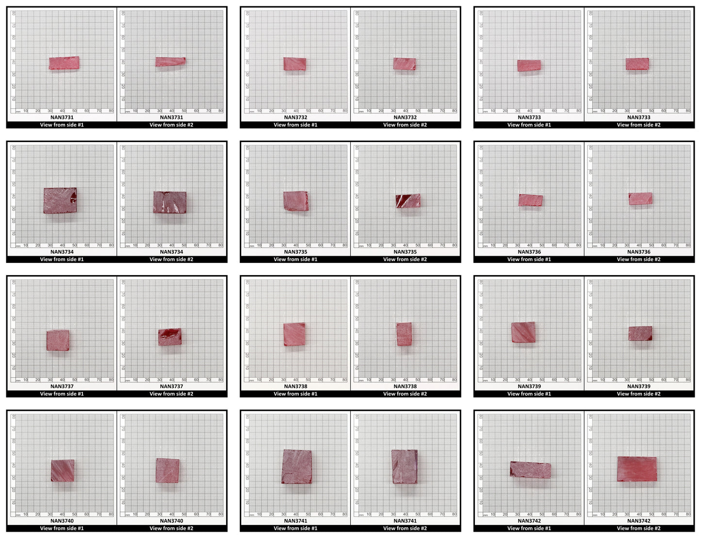 Nanosital Simulated Vivid Pink Lab Created Faceting Rough for Gem Cutting - #TB-9 - Various Sizes