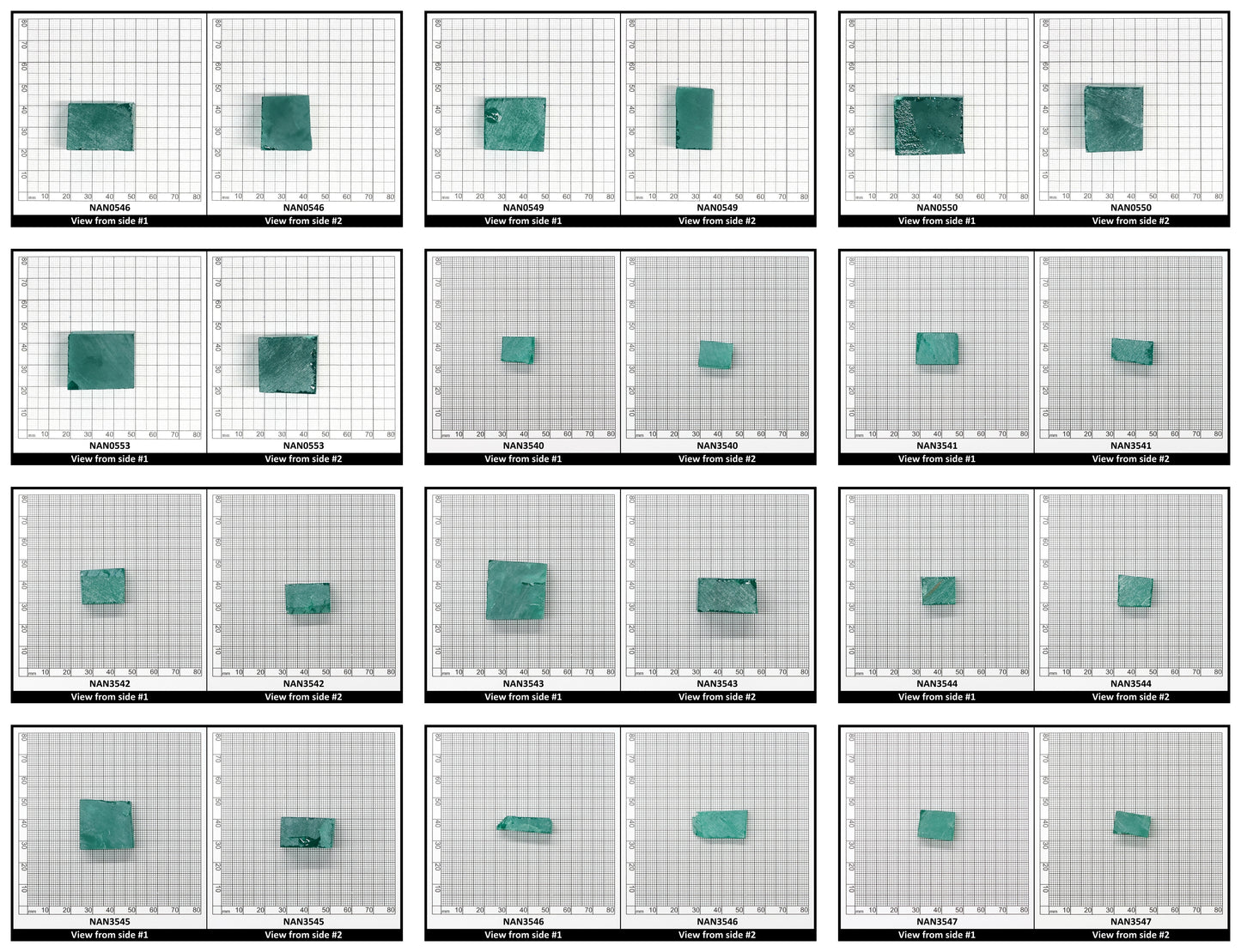 Nanosital Simulated Light Emerald (Slightly Included) Lab Created Faceting Rough for Gem Cutting - #Z-0/4- Various Sizes