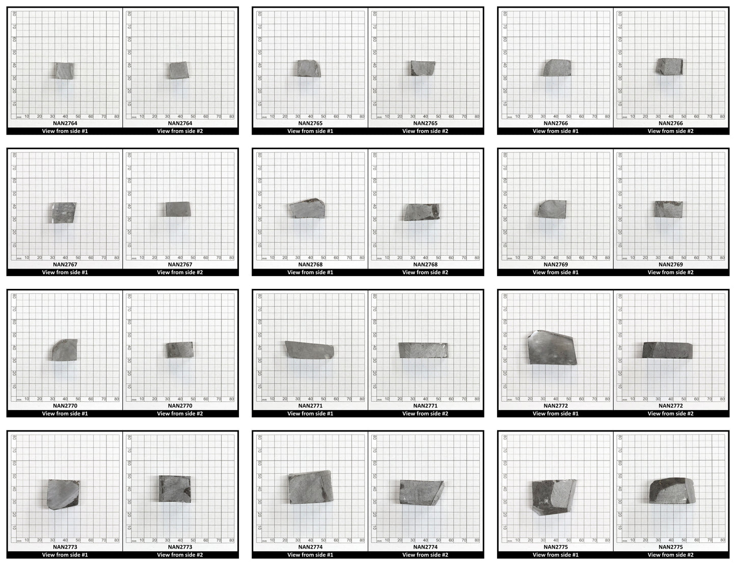 Nanosital Simulated Salt and Pepper Diamond Lab Created Faceting Rough for Gem Cutting - #Z-1345 - Various Sizes