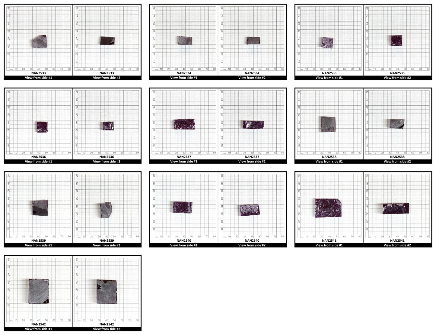 Nanosital Simulated Fuchsia Tourmaline (Included) Lab Created Faceting Rough for Gem Cutting - #Z-250 - Various Sizes