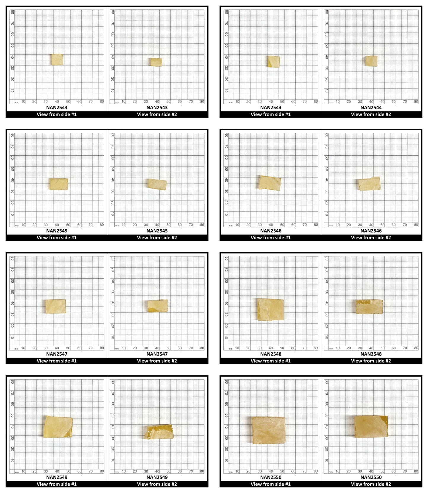 Nanosital Simulated Yellow Sapphire (Included) Lab Created Faceting Rough for Gem Cutting - #Z-7606 - Various Sizes