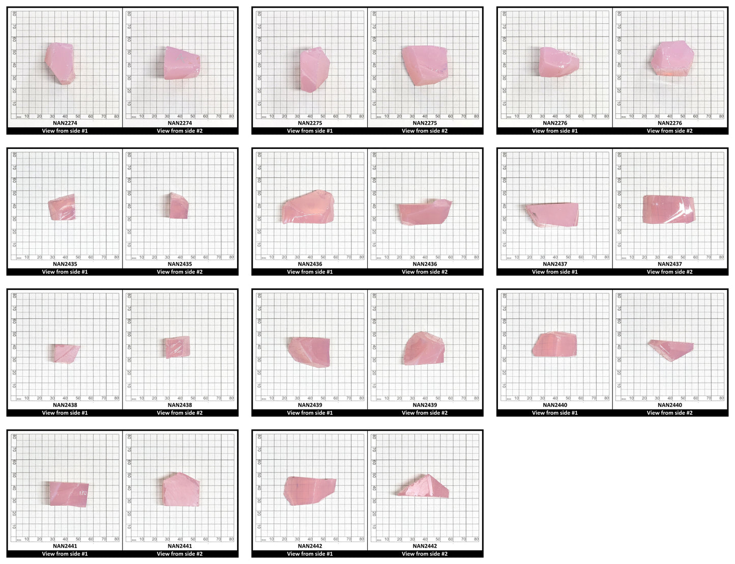 Nanosital Simulated Pink Opal Lab Created Faceting Rough for Gem Cutting - #002 - Various Sizes