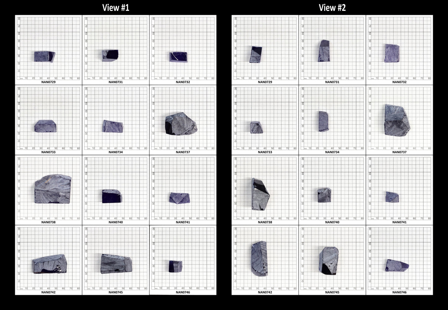 Nanosital Simulated Tanzanite Lab Created Faceting Rough for Gem Cutting - #124 - Various Sizes