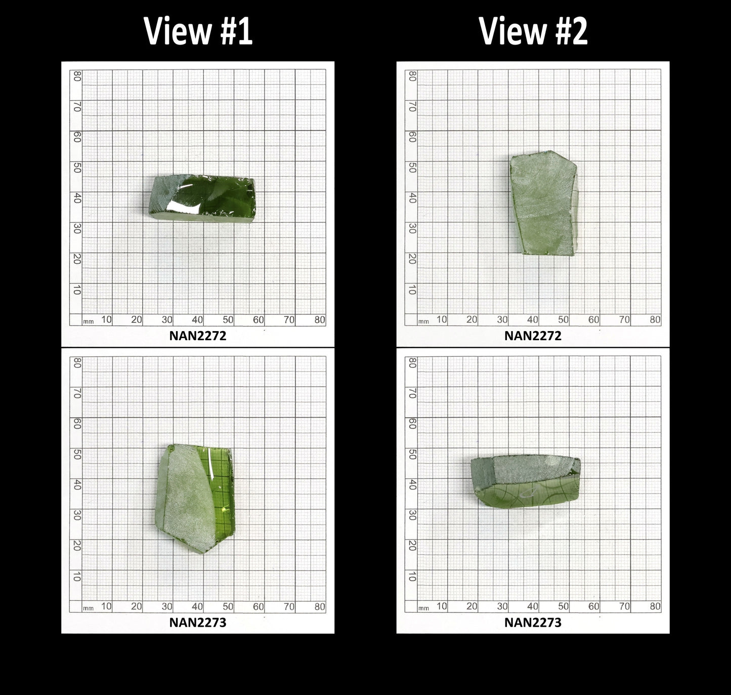 Nanosital Simulated Peridot Lab Created Faceting Rough for Gem Cutting - #14/2 - Various Sizes