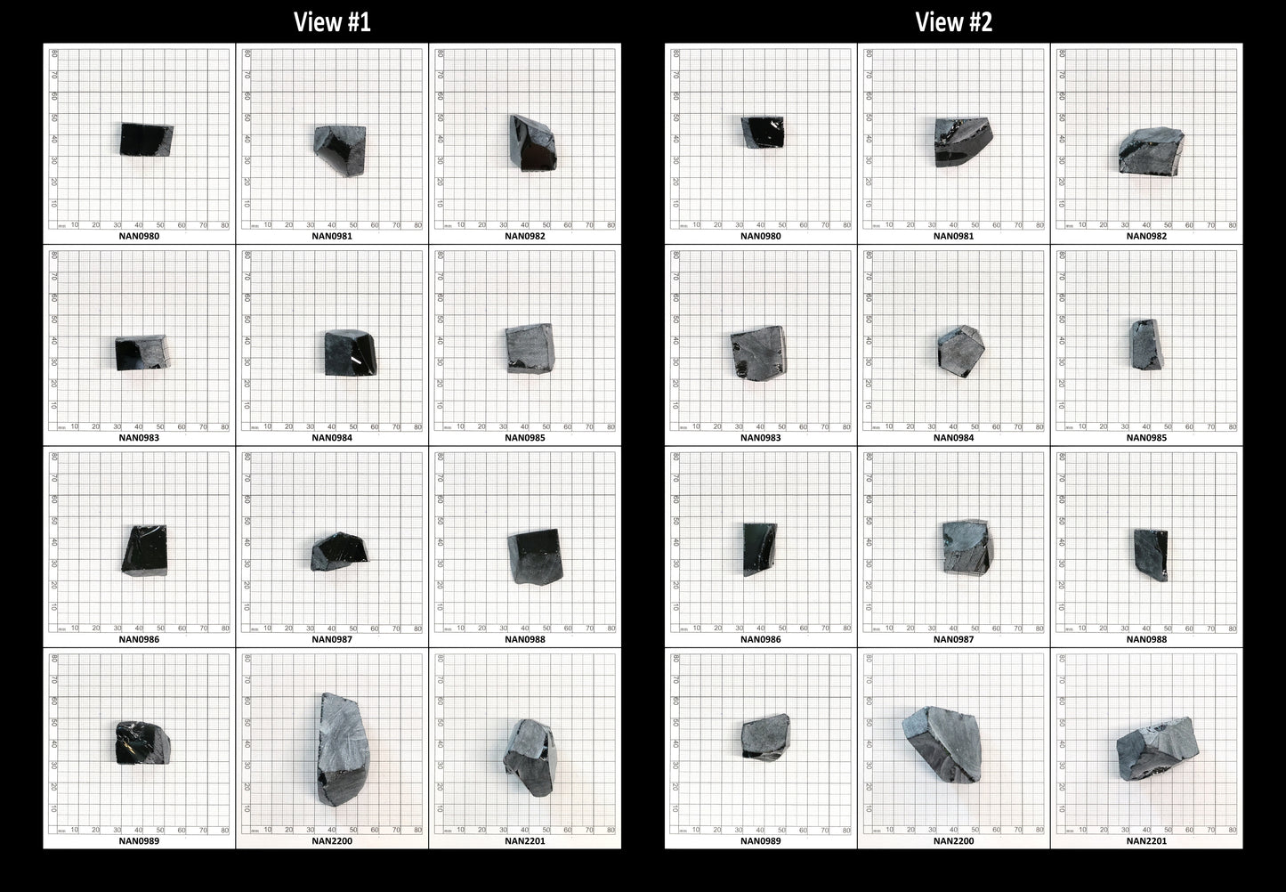 Nanosital Simulated Carbon Lab Created Faceting Rough for Gem Cutting - #A-4078 - Various Sizes