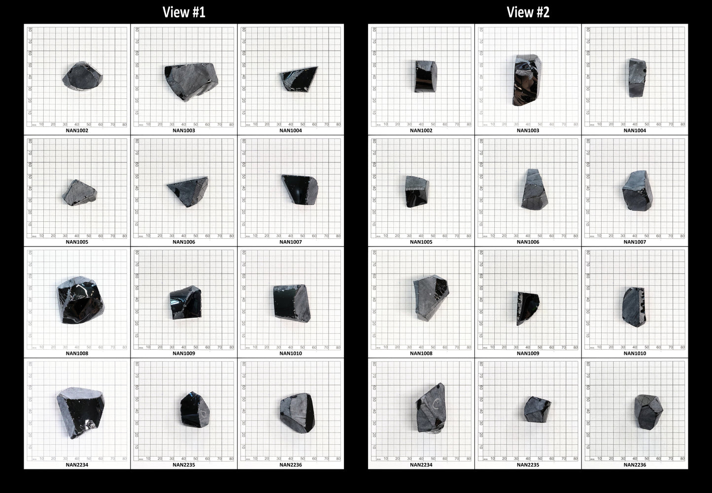 Nanosital Simulated Dark Ocean Grey Lab Created Faceting Rough for Gem Cutting - #A-756 - Various Sizes