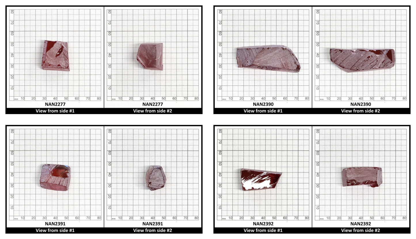 Nanosital Simulated Pink Tourmaline Lab Created Faceting Rough for Gem Cutting - #A-9100 - Various Sizes