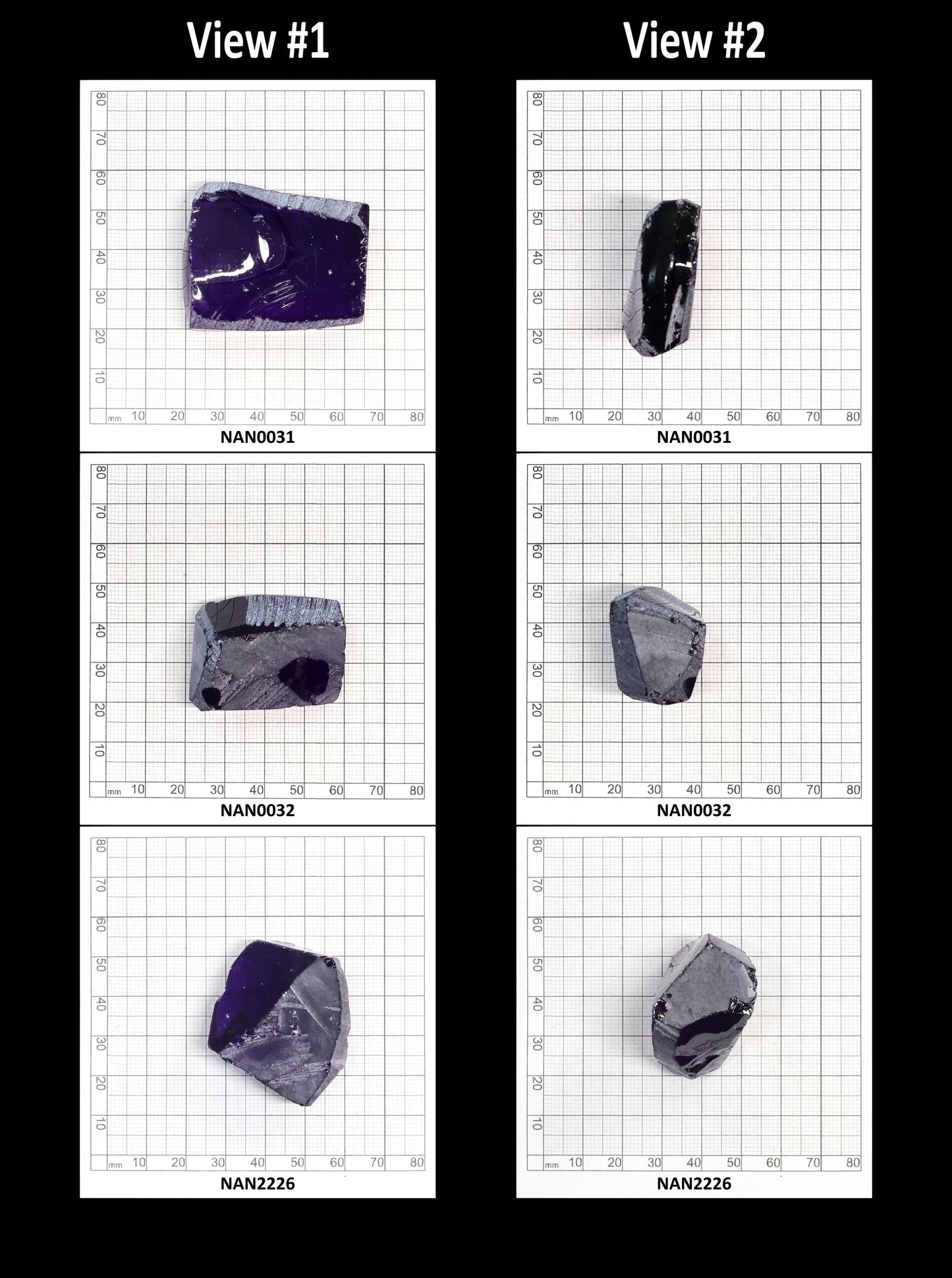Nanosital Simulated Dark Amethyst Lab Created Faceting Rough for Gem Cutting - #B-1747 - Various Sizes