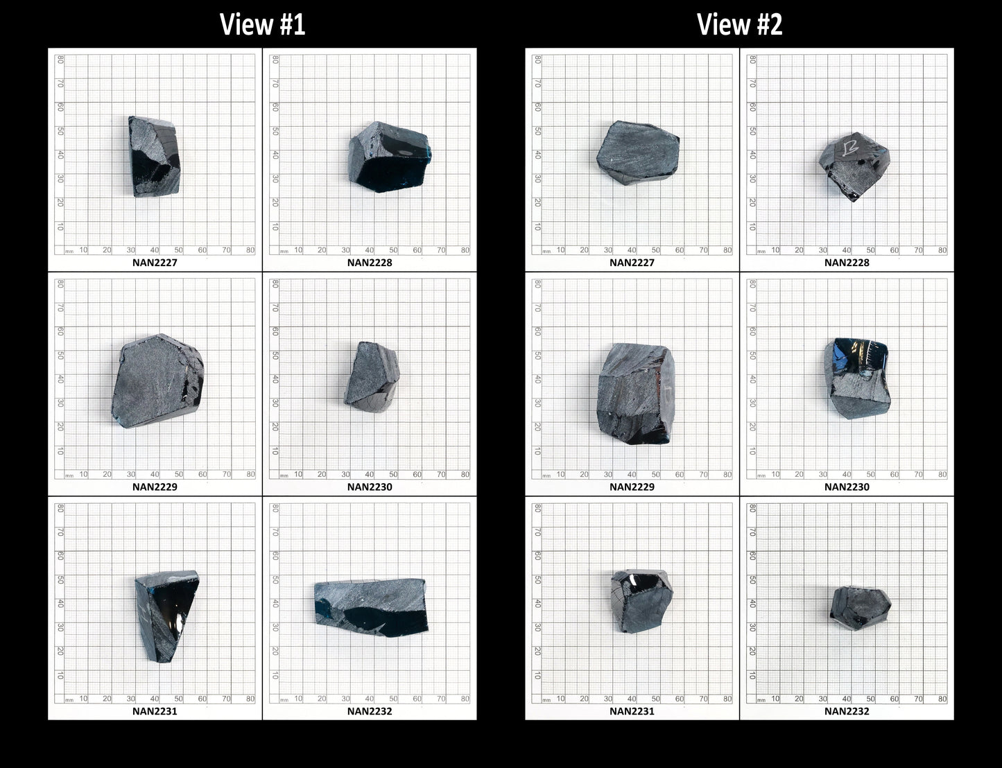 Nanosital Simulated Dark Arctic Blue Lab Created Faceting Rough for Gem Cutting - #C-206 - Various Sizes