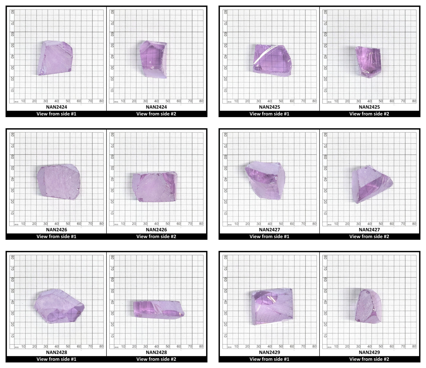 UV Reactive Nanosital #E-273 Lab Created Faceting Rough for Gem Cutting - Various Sizes