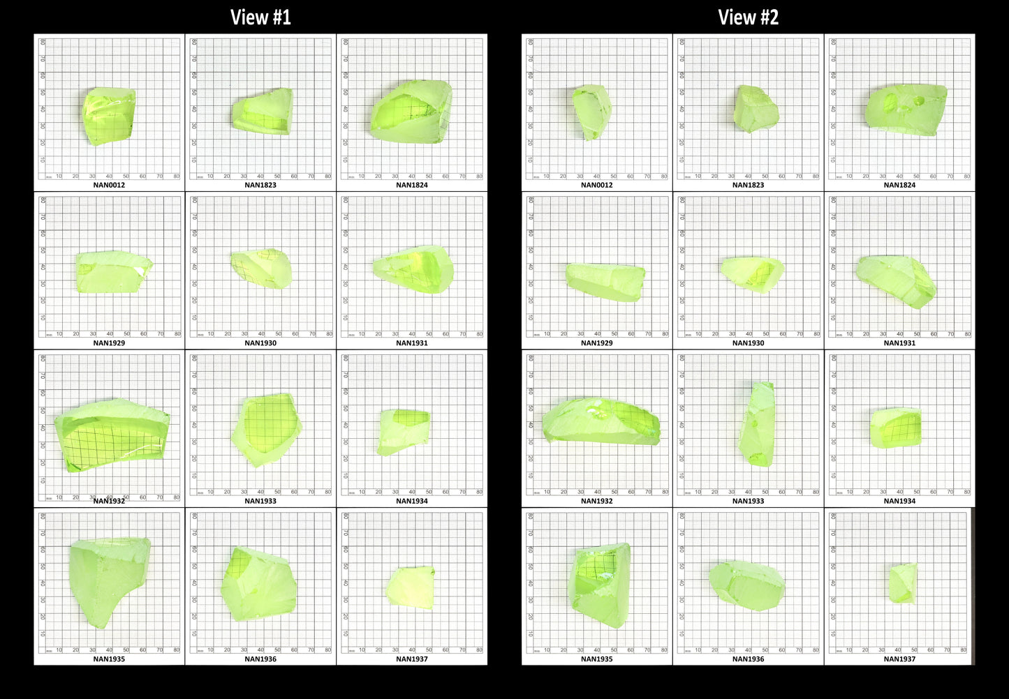 UV Reactive Nanosital #E-274 Lab Created Faceting Rough for Gem Cutting - Various Sizes