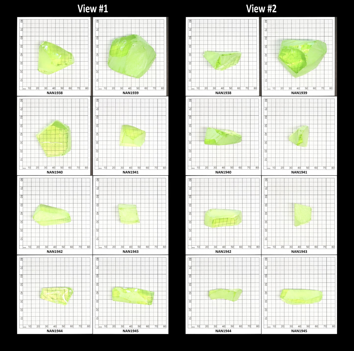UV Reactive Nanosital #E-274 Lab Created Faceting Rough for Gem Cutting - Various Sizes