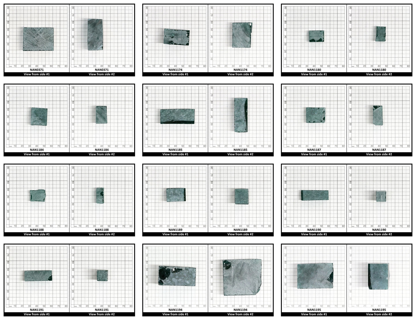 Nanosital Simulated Emerald (Included) Lab Created Faceting Rough for Gem Cutting - #Z-22- Various Sizes