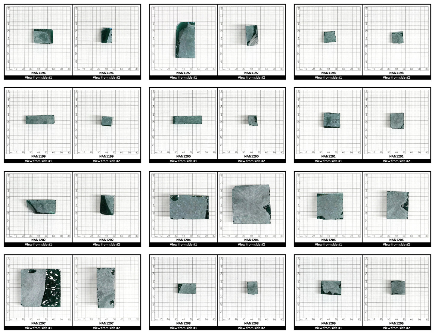 Nanosital Simulated Emerald (Included) Lab Created Faceting Rough for Gem Cutting - #Z-22- Various Sizes