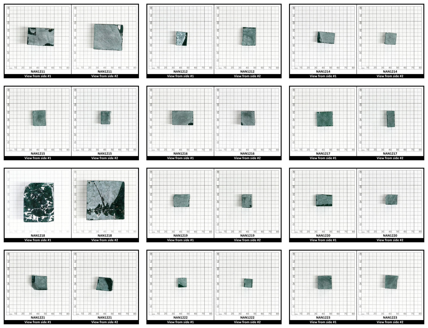 Nanosital Simulated Emerald (Included) Lab Created Faceting Rough for Gem Cutting - #Z-22- Various Sizes