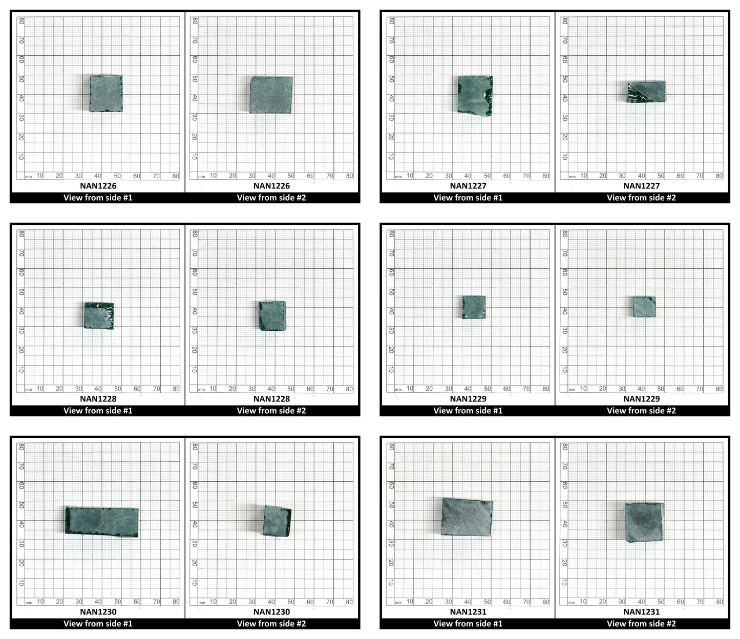 Nanosital Simulated Emerald (Included) Lab Created Faceting Rough for Gem Cutting - #Z-22- Various Sizes