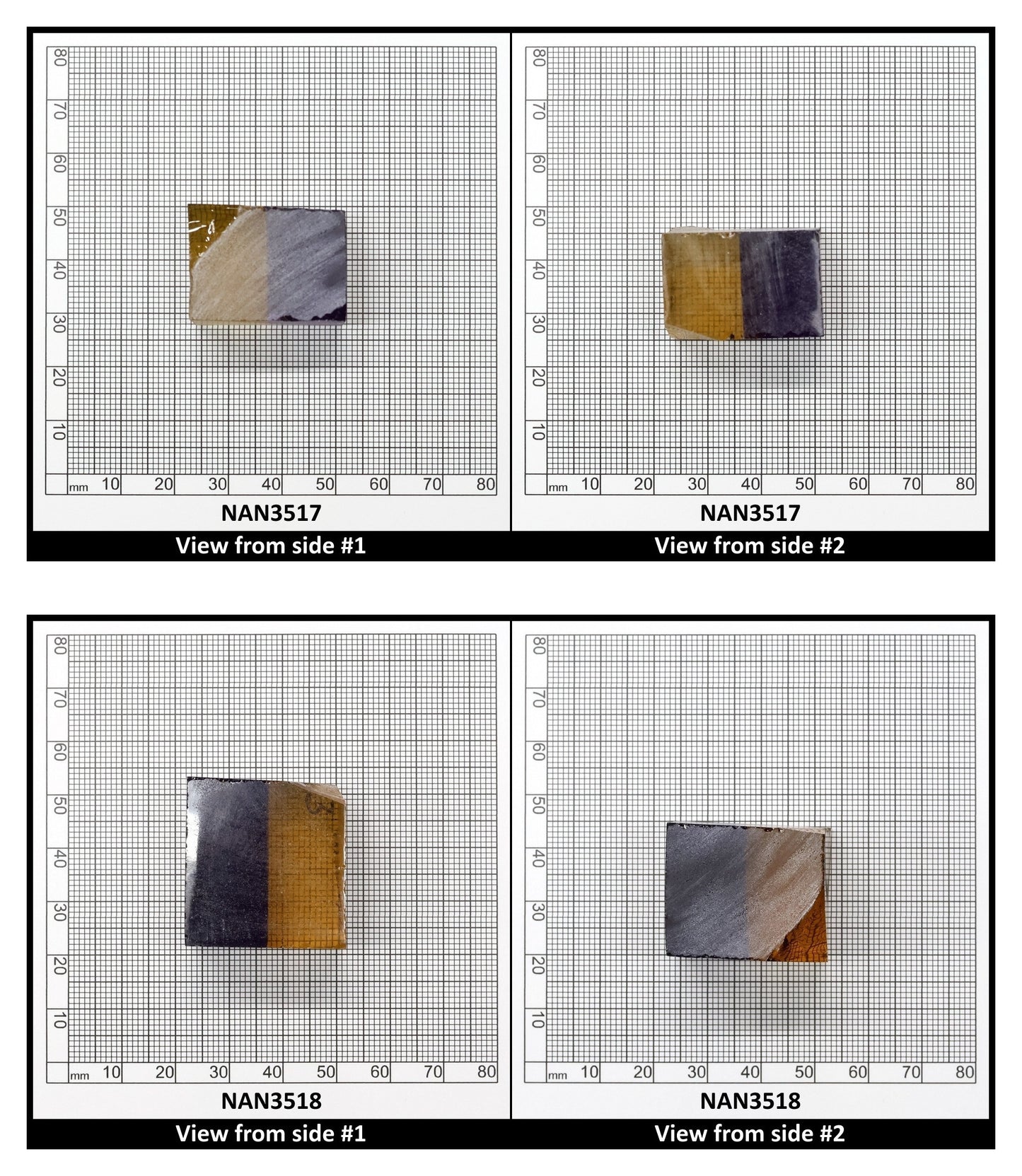 Nanosital Simulated Ametrine Lab Created Faceting Rough for Gem Cutting - Bi-Color Purple-Orange - Various Sizes