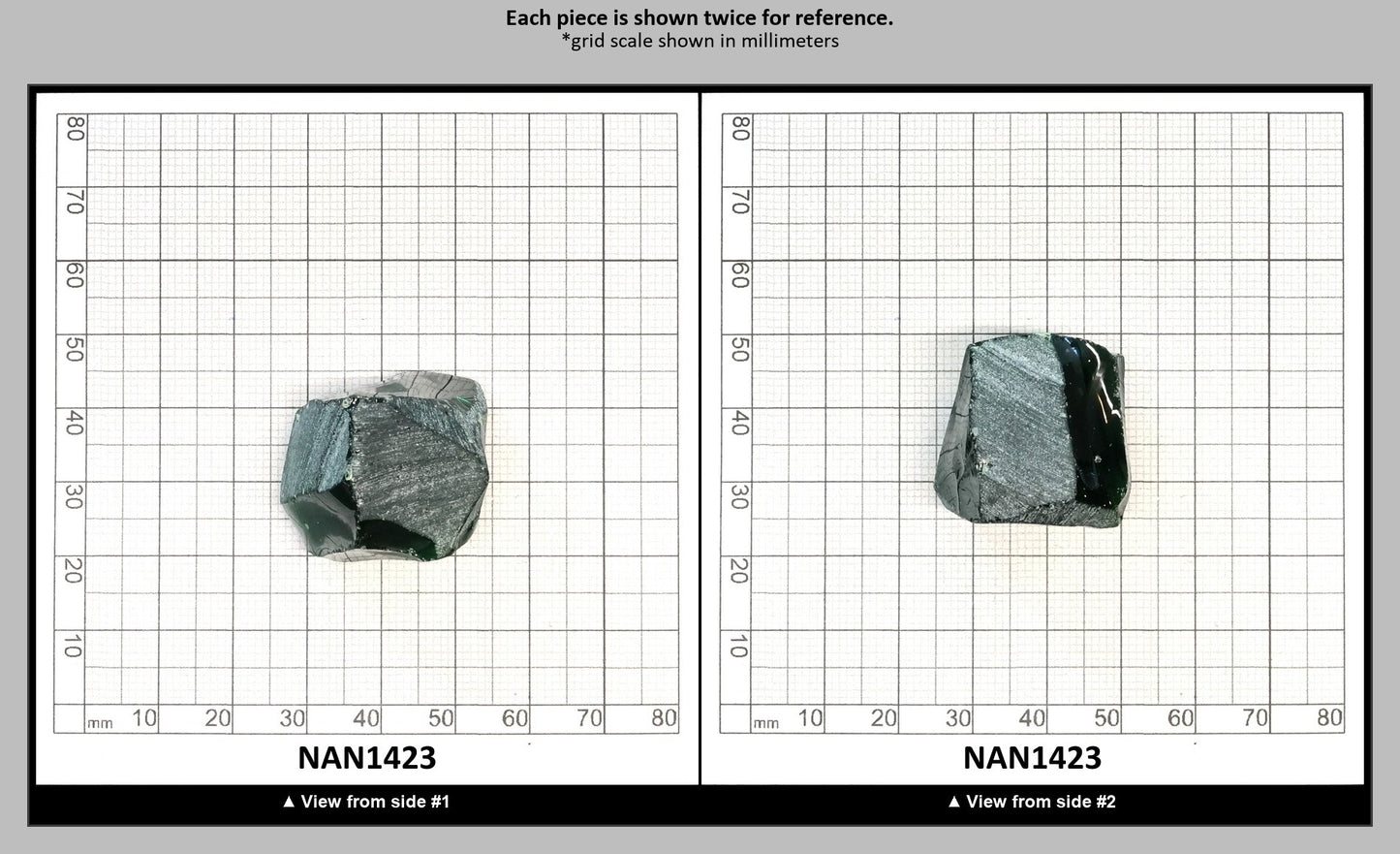 Nanosital Simulated Dark Tsavorite Lab Created Faceting Rough for Gem Cutting - #B-1713 - Various Sizes : NAN1423