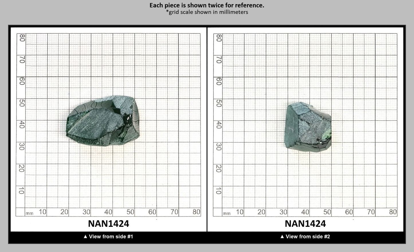 Nanosital Simulated Dark Tsavorite Lab Created Faceting Rough for Gem Cutting - #B-1713 - Various Sizes : NAN1424