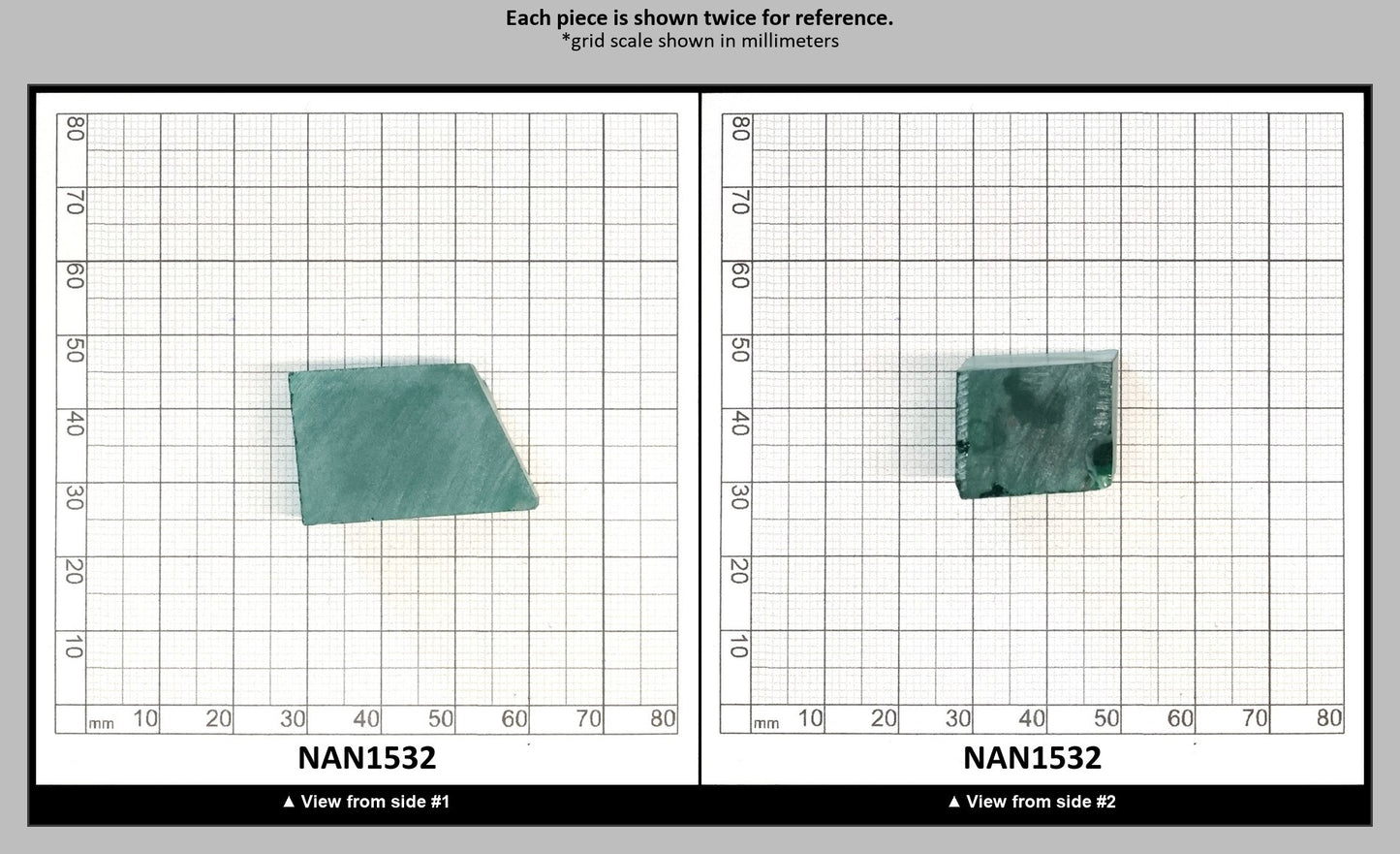 Nanosital Simulated Light Emerald Lab Created Faceting Rough for Gem Cutting - #0/3 - Various Sizes : NAN1532