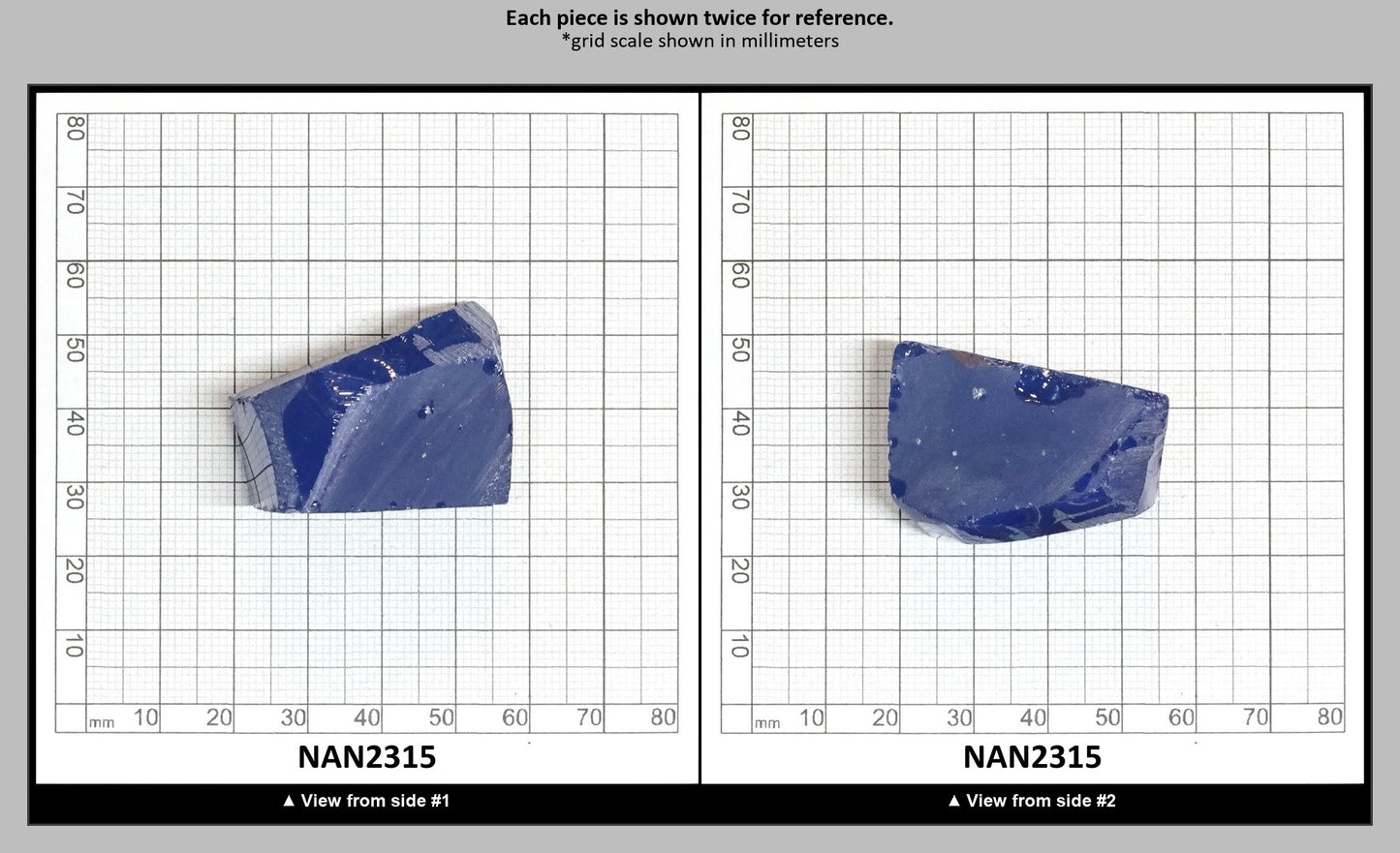Nanosital Simulated Blue Opal Lab Created Faceting Rough for Gem Cutting - #003 - Various Sizes : NAN2315