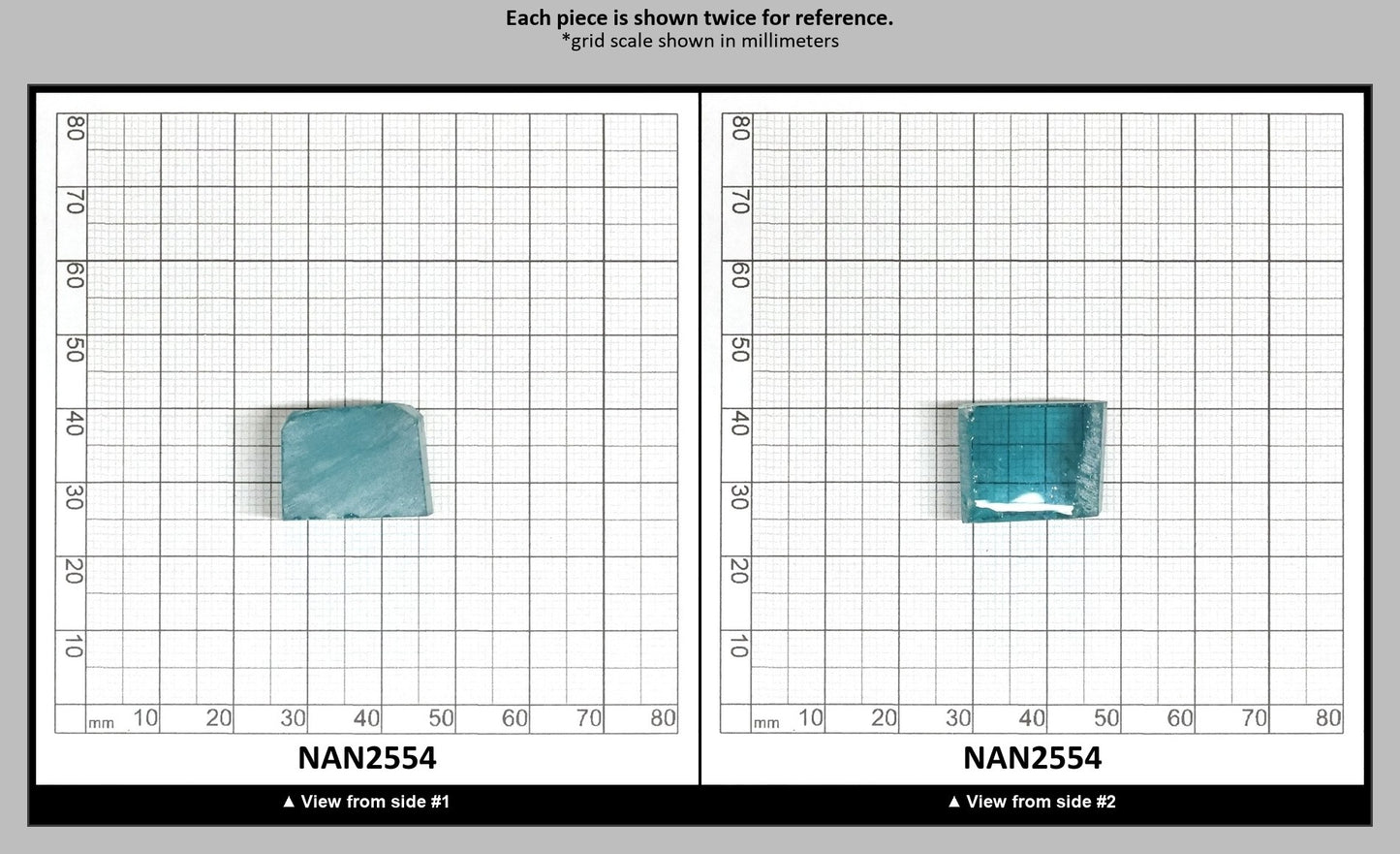 Nanosital Simulated Aquamarine Lab Created Faceting Rough for Gem Cutting - #A-108 - Various Sizes : NAN2554