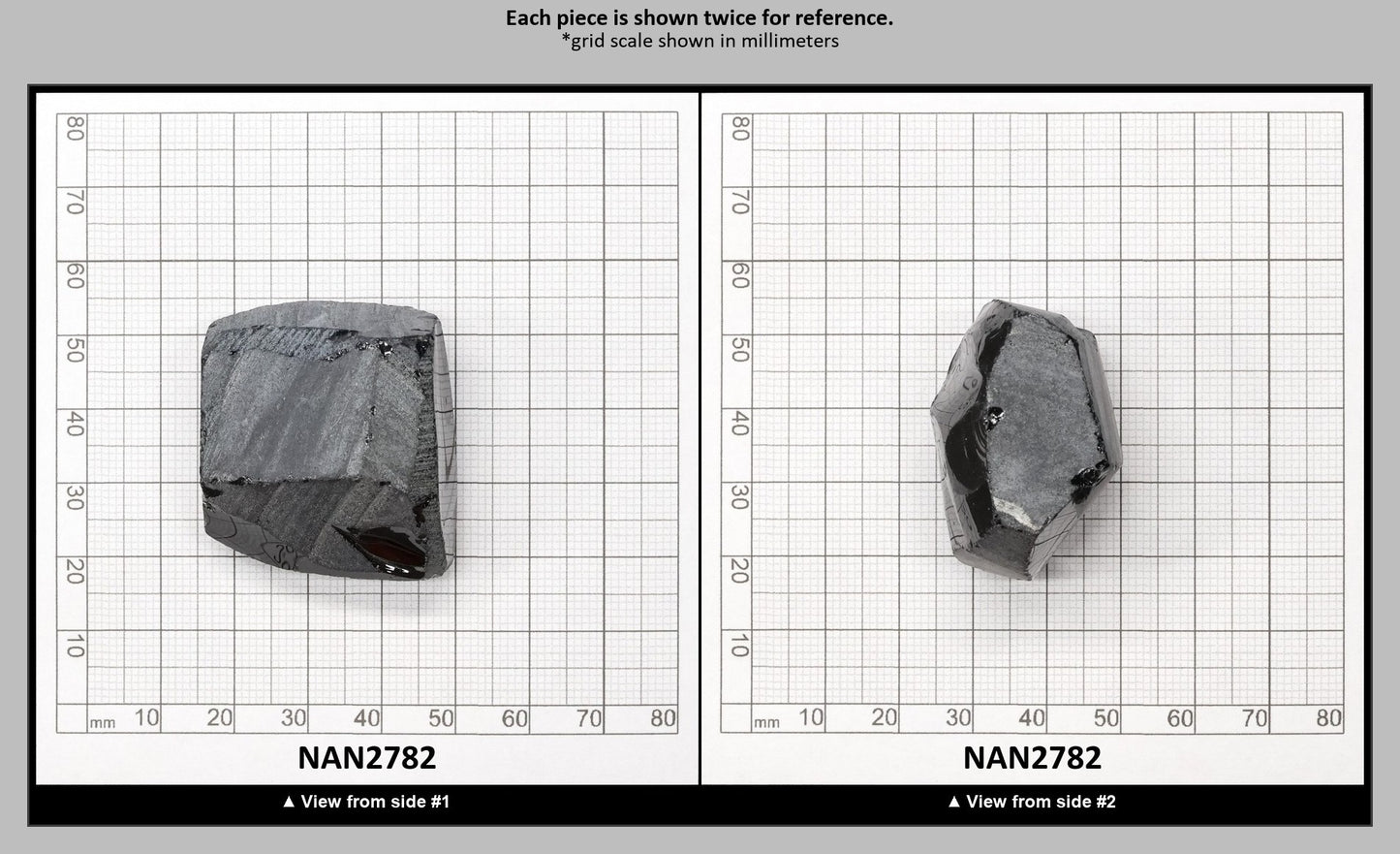 Nanosital Simulated Black Lab Created Faceting Rough for Gem Cutting - #0004 - Various Sizes : NAN2782