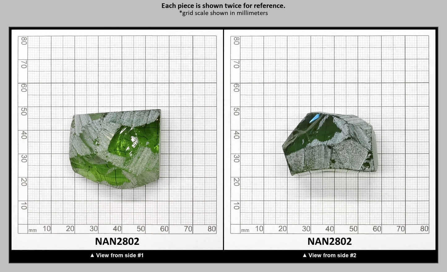 Nanosital Simulated Peridot Lab Created Faceting Rough for Gem Cutting - #14/2 - Various Sizes : NAN2802