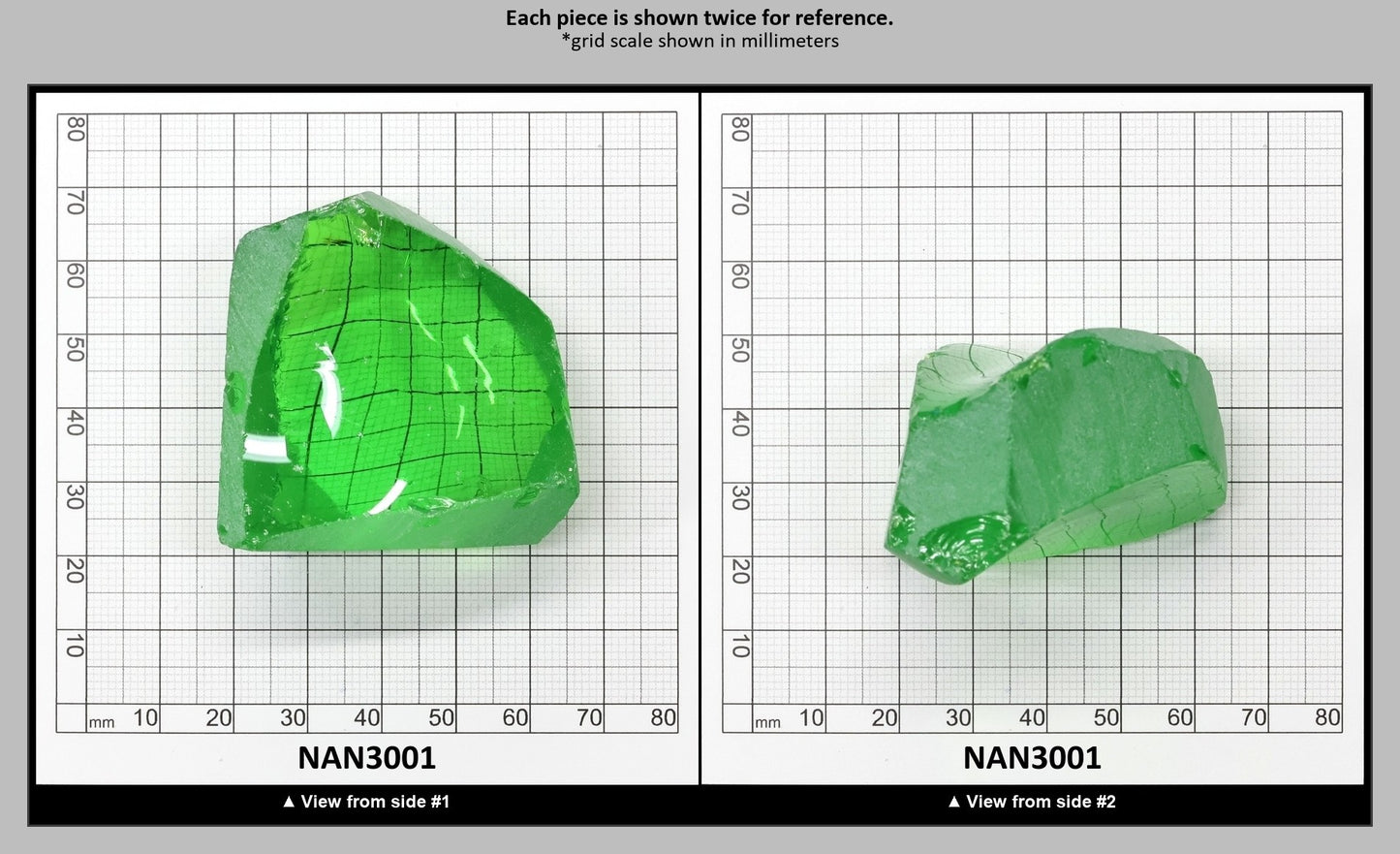 Nanosital Simulated Dark Kryptonite Lab Created Faceting Rough for Gem Cutting - #B-1326 - Various Sizes : NAN3001
