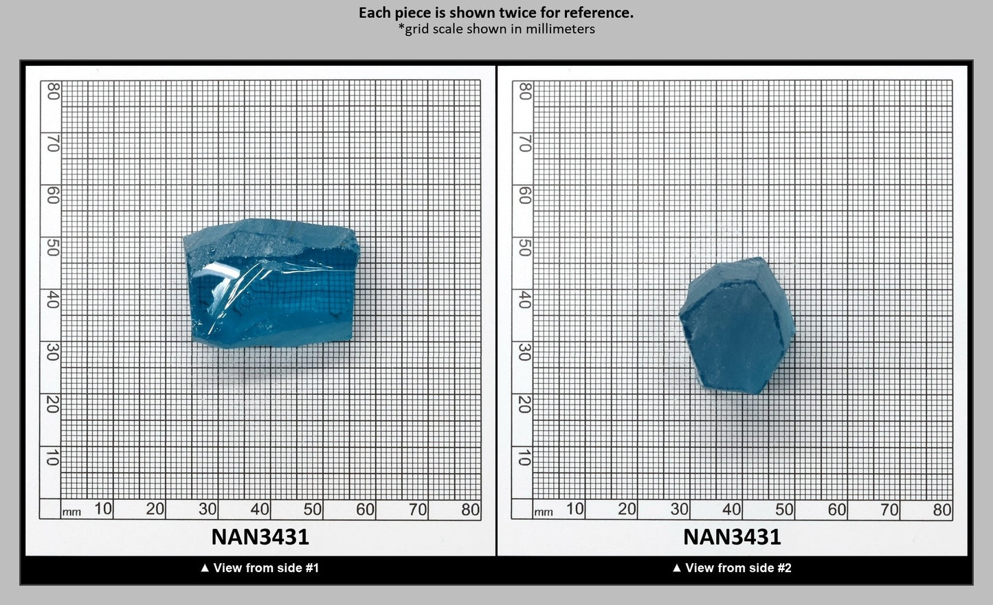 Nanosital Simulated Neon Paraiba Tourmaline Lab Created Faceting Rough for Gem Cutting - #B-6206 - Various Sizes : NAN3431