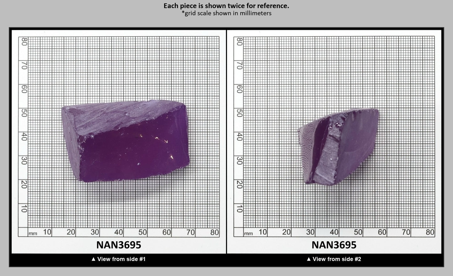 Nanosital Simulated Lavender Opal Lab Created Faceting Rough for Gem Cutting - #009 - Various Sizes : NAN3695