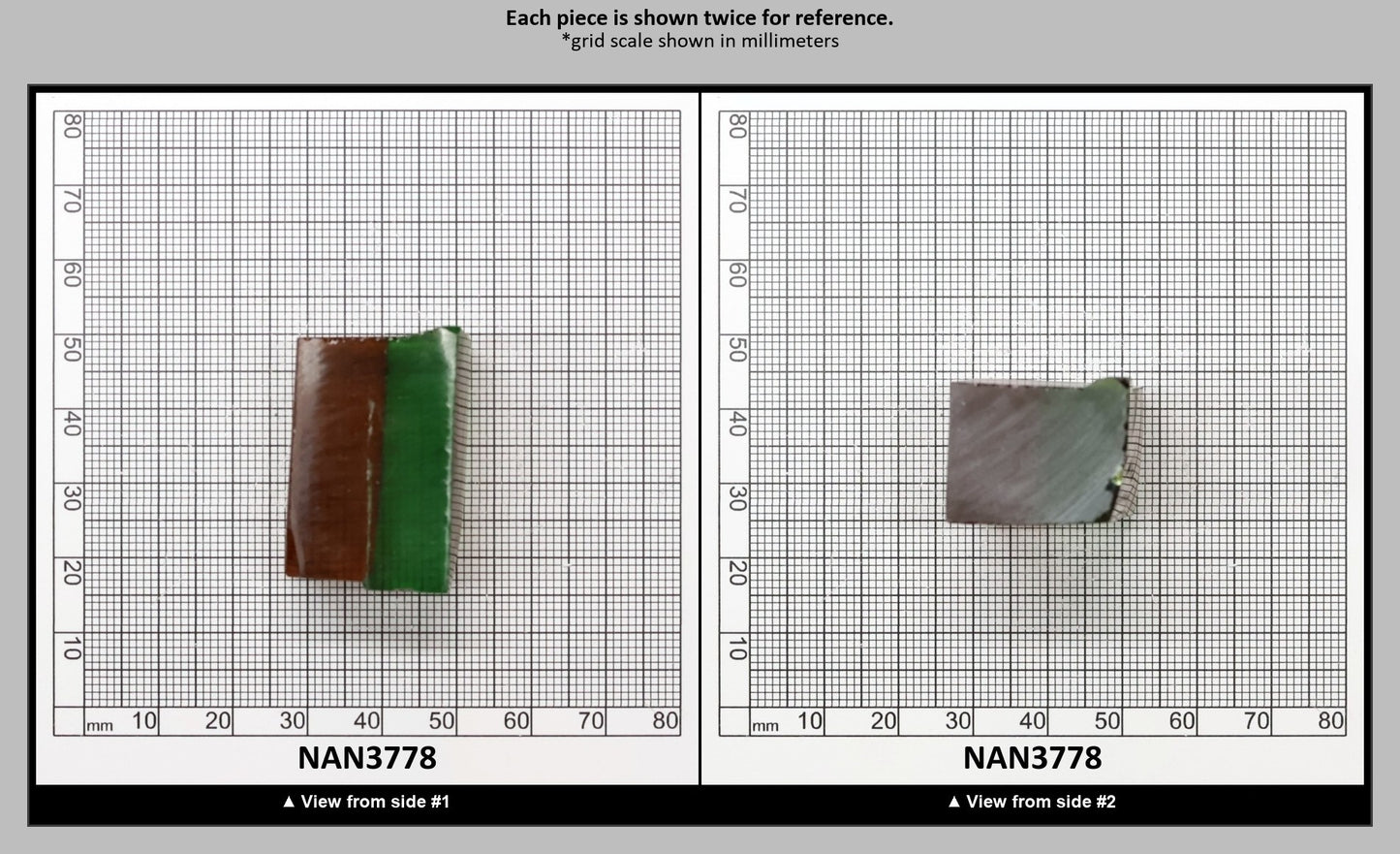 Nanosital Simulated Bi-Color Lab Created Faceting Rough for Gem Cutting - Green-Orange - Various Sizes : NAN3778