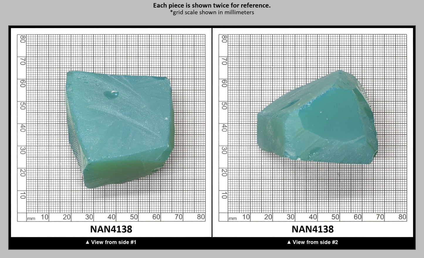 Nanosital Simulated Green Apple Opal Lab Created Faceting Rough for Gem Cutting - #A-9825 - Various Sizes : NAN4138
