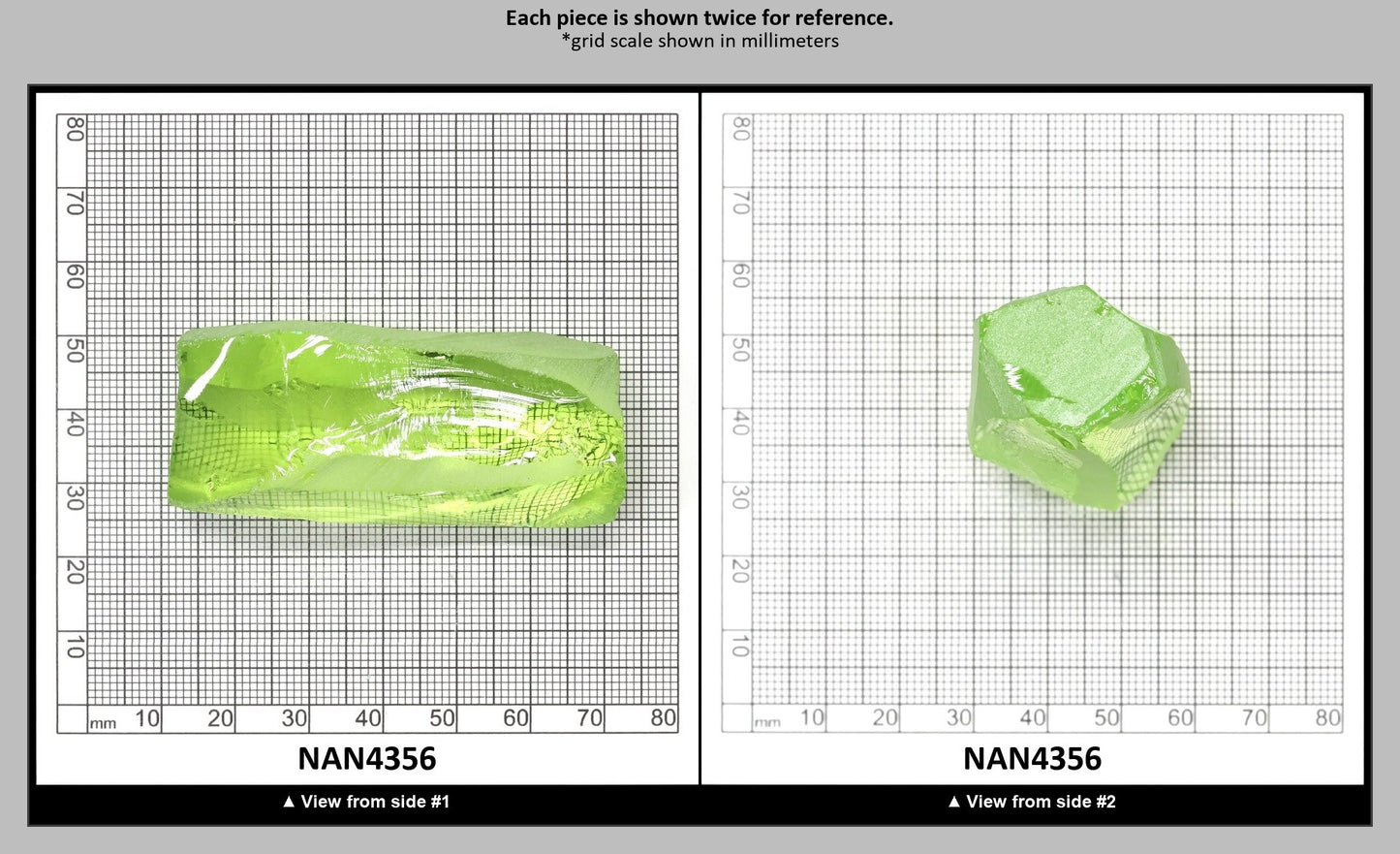 UV Reactive Nanosital #E-274 Lab Created Faceting Rough for Gem Cutting - Various Sizes : NAN4356