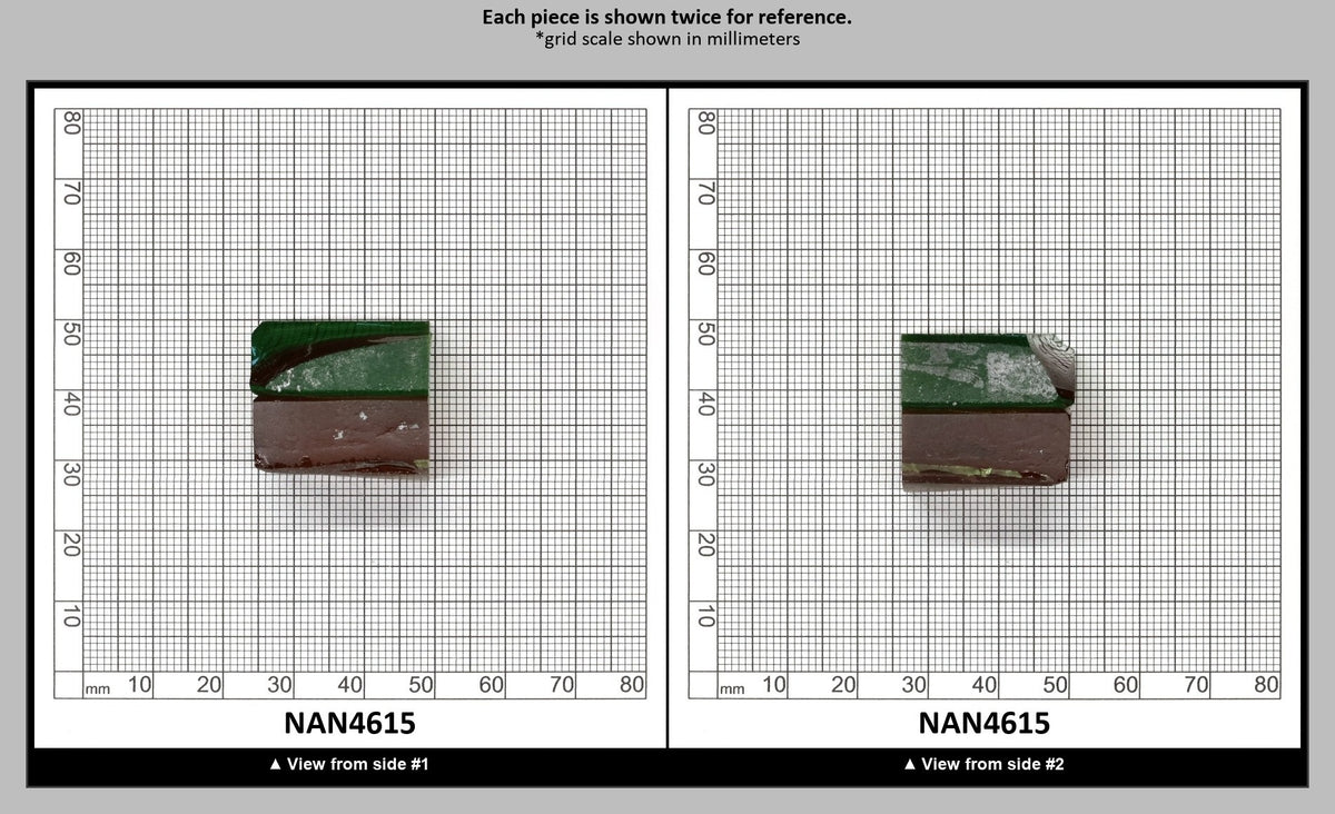 Nanosital Simulated Bi-Color Lab Created Faceting Rough for Gem Cutting - Green-Orange - Various Sizes : NAN4615