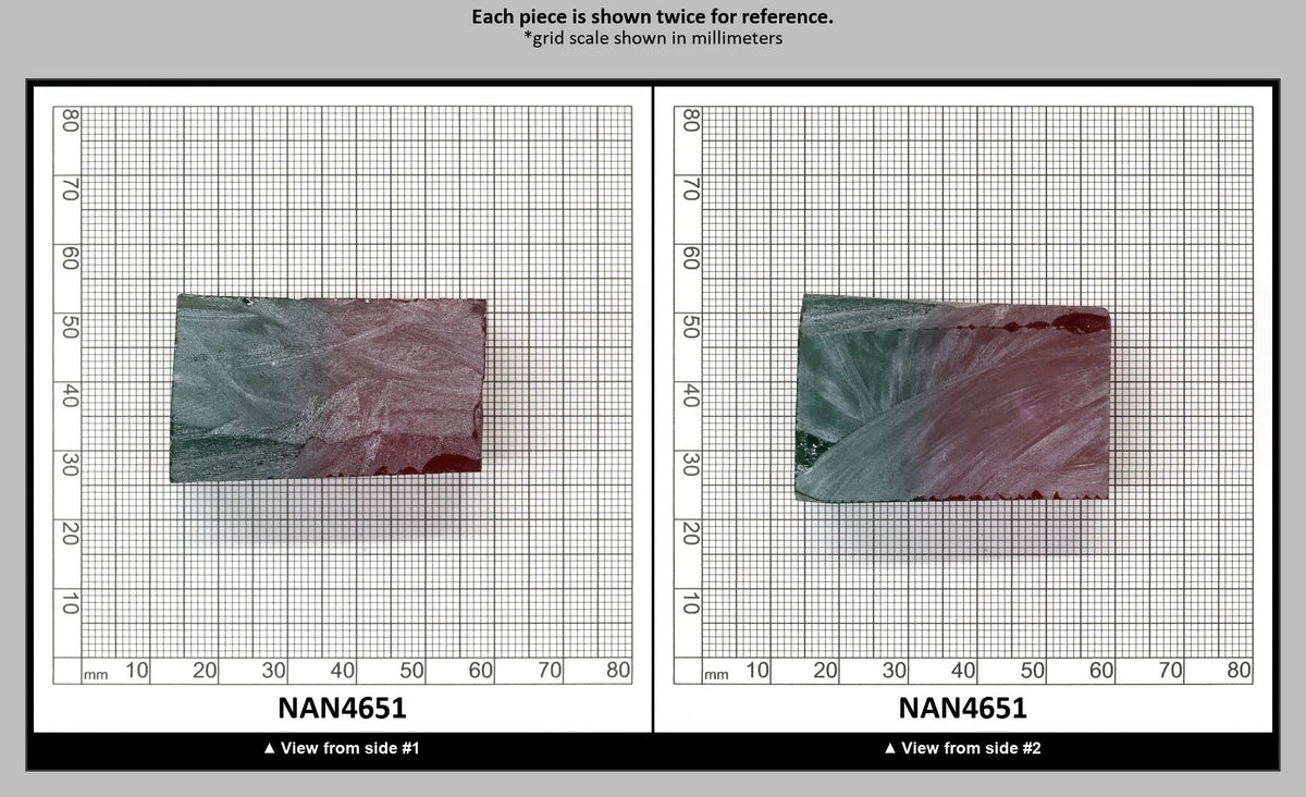 Nanosital Simulated (Included) Watermelon Tourmaline Lab Created Faceting Rough for Gem Cutting - Green-Pink - Various Sizes : NAN4651