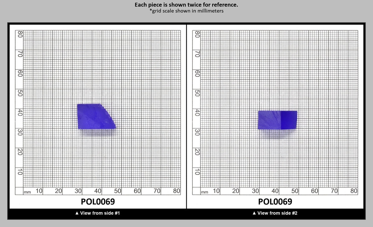 Cobalt Blue Polycrystalline Spinel - Grade A - Faceting Rough : POL0069