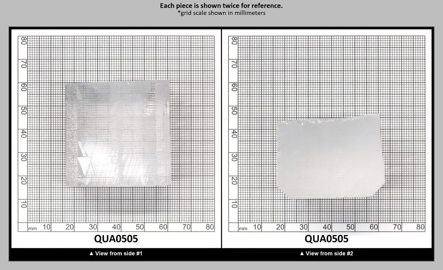 Clear Hydrothermal Synthetic Quartz - Lab Created Faceting Rough : QUA0505