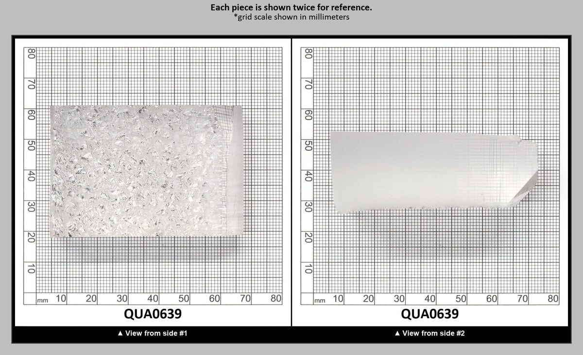 Clear Hydrothermal Synthetic Quartz - Lab Created Faceting Rough : QUA0639